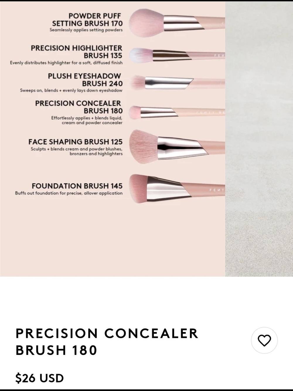 Fenty Beauty Precision Concealer Brush 180 - Picture 2 of 4